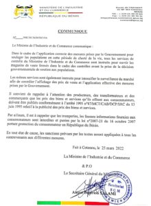 Bénin : Ouverture ordonnée  des magasins de vente fermés par les services du ministère de l’Industrie et du commerce