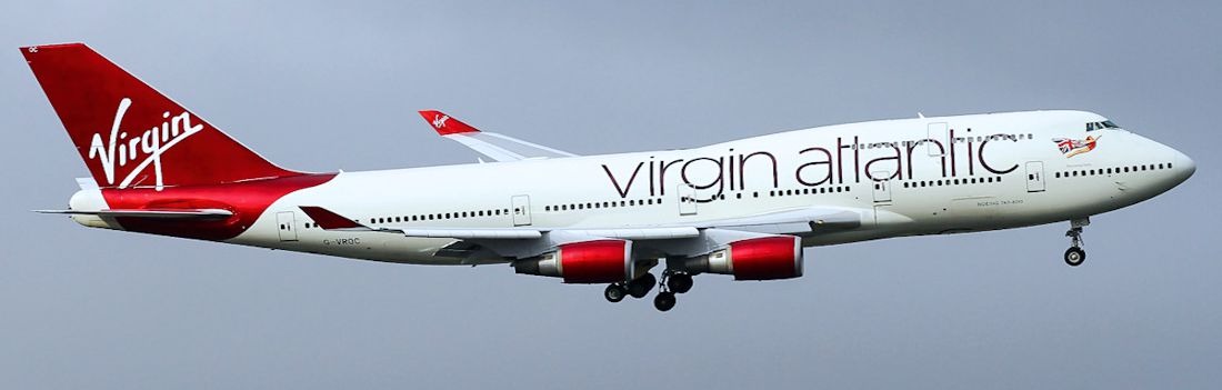 un avion de la compagnie Virgin Atlantic fait un demi tour