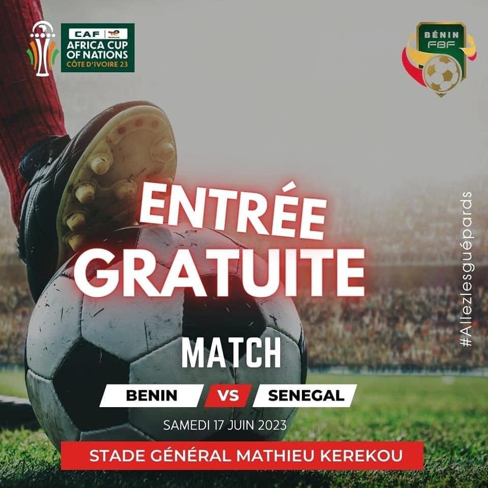 Bénin vs Sénégal : entrée libre et gratuite au stade de l’amitié GMK