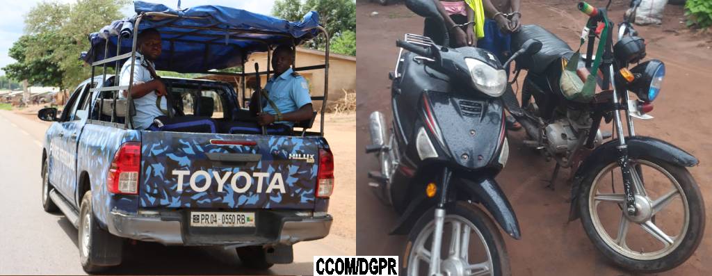 Bénin : une moto volée dans un motel, la police interpelle deux individus